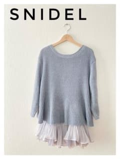 snidel プリーツチュールコンビワンピ　セパレート　チュニック　ニットのサムネイル