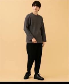 STUDIOUS リブ編みクルーネックニットのサムネイル