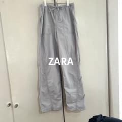 ZARA ワークパンツ カーゴパンツ xs（Mサイズ相当）ライトグレー 薄手