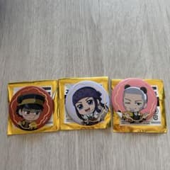 ゴールデンカムイ 花やしき 缶バッジ 杉元＆アシリパ＆白石セット