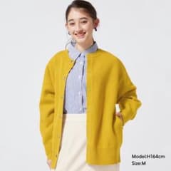 オーバーサイズカーディガン　GUジーユー　M イエローのサムネイル