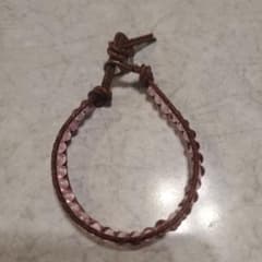 ハンドメイド ピンクビーズ ブレスレットのサムネイル