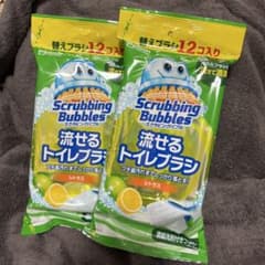 【未開封】スクラビングバブル 流せるトイレブラシ 替えブラシ（シトラス）12×2のサムネイル