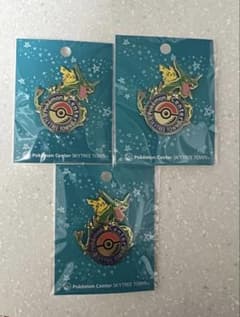ポケモンセンター スカイツリータウンロゴピンズ ピカチュウ レックウザ　3個のサムネイル