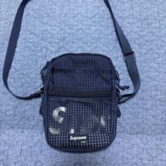 Supreme 青 チェック柄 ショルダーバッグ - メルカリ