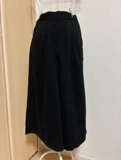 ウエストリボン ガウチョパンツ ブラックのサムネイル
