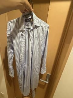 Polo Ralph Laurenの青と白のストライプシャツワンピースのサムネイル