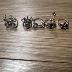 メンズ リング シルバーカラー y2kのサムネイル