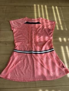 テニスウェア ワンピース ピンク 花柄　Lのサムネイル