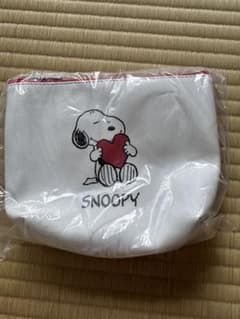 SNOOPY スヌーピー ポーチ ハート ホワイト 非売品のサムネイル