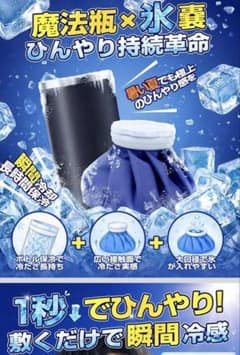 氷嚢 スポーツ【瞬間-20℃×20時間保冷】氷嚢 魔法瓶付き 氷嚢 ボトルのサムネイル