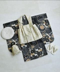 新品 正絹】七五三 3歳 男の子 被布コート 正絹綸子｜吉祥文様ht807