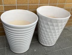 植木鉢 2ツセット ホワイト 陶器製 大型 胡蝶蘭 | Mercari