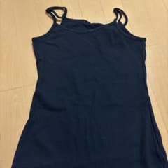 リブ編みキャミワンピース ネイビー ブラックのサムネイル