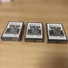 Bicycle Black Deck Tigers トランプ 3個セット - メルカリ