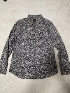 H&M 花柄シャツ メンズ M スリムフィット モノトーン 長袖 総柄のサムネイル