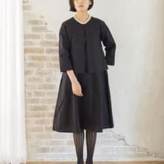 まるこ様専用　ナチュラン　新品　麻素材100%　ノーカラージャケット　ワンピースのサムネイル