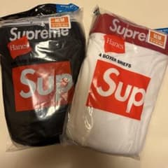Supreme Hanes ボクサーパンツ Mサイズ 白、黒 各1枚のサムネイル
