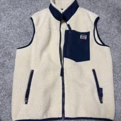 LEVI STRAUSS フリースベスト Mサイズ クリーム/ネイビーのサムネイル