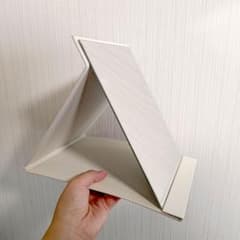 【B品】ガラス製　卓上ミラー　折りたたみ　ホワイト【XLサイズ】のサムネイル