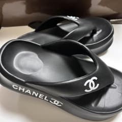 CHANEL フリップフロップサンダル 海外ノベルティ品 厚底 24cm CHANEL フリップフロップサンダル 海外ノベルティ品 厚底 24cm - メルカリ