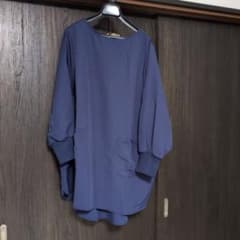Kitchen Suppli チュニックエプロン　 ネイビー M-Lのサムネイル