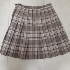 EAST プリーツスカート 7号 茶色系チェックのサムネイル