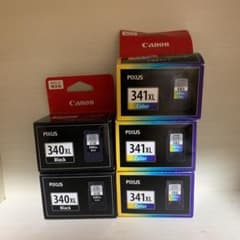 使用済み　Canon BC-341XL×3   BC-340XL×2のサムネイル