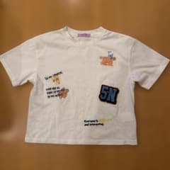 BEGUM 半袖Tシャツ ホワイト 刺繍ワッペンのサムネイル