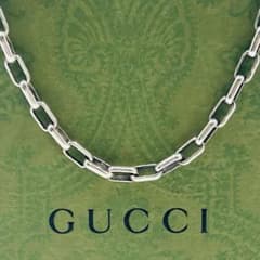 美品✨　グッチ　GUCCI ネックレス　レクタングル　50cm シルバー Ag 美品✨ グッチ GUCCI ネックレス レクタングル 50cm シルバー Ag