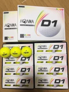 【新品】イエロー 本間 D1 ゴルフボール ２ダース（24球）2020年モデルのサムネイル