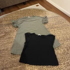 フリル袖Tシャツ2点セット 110のサムネイル