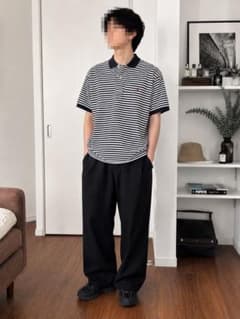 Polo Ralph Lauren ボーダー ポロシャツ ネイビー 白