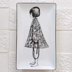 ヒグチユウコ サーカス展 GIRLS B レクタンギュラープレート 19cm