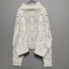 ★美品★ Rose Farm ハイネック セーター 長袖 ガーリー ケーブル M