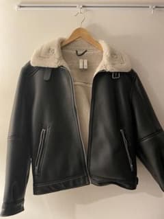 ZARA レザージャケット　黒　Lのサムネイル
