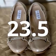 卑弥呼 23.5 スニーカーパンプス フラットシューズ ビジュー ベージュ