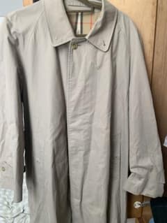 90's Burberrys ステンカラーコート ベージュクリーム色 希少サイズ