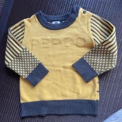 Mini PEPCO ベビーニットセーター イエロー 90のサムネイル