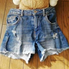150cm ダメージデニムショートパンツのサムネイル