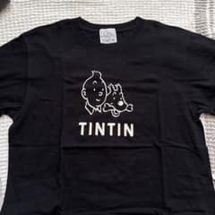 TINTIN タンタン 半袖Tシャツ ブラックのサムネイル