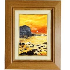 ☆高橋益之☆「ウトロ港の夕日」油絵　SM　新品！ ☆高橋益之☆「ウトロ港の夕日」油絵 SM 新品！ - メルカリ