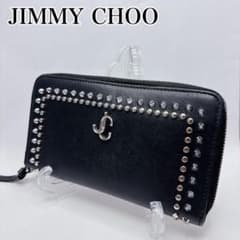 JIMMY CHOO ジミーチュウ スタッズ y2k 00sラウンドファスナー JIMMYCHOO ジミーチュウ ラウンドファスナー スタッズ ブラック y2k