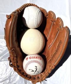 MIZUNOミズノ／ワールドウィン硬式野球グローブ右投げ用GAT5 ボール3球