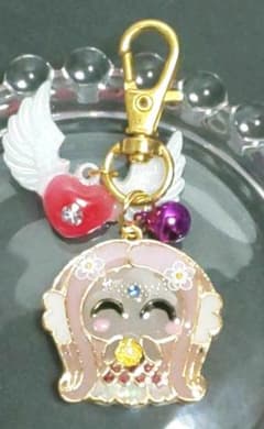 [handmade]  真珠貝を持ったアマビエ様の祈願キーホルダー(笑顔)のサムネイル