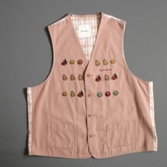 ブランド古着！日本製 KARL HELMUT インディアン 刺繍 ベスト ジレ Karl Helmut 刺繍入り ジレ ベスト ピンクベージュ/チェック柄 - メルカリ