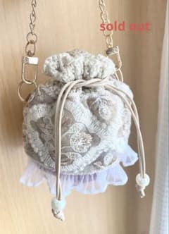 インド刺繍 巾着 バックチャーム14 ポーチ カゴ 編みポーチ - メルカリ