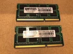 メモリ SODIMM DDR3 PC3-10600 2GB✗2枚組 4GBのサムネイル