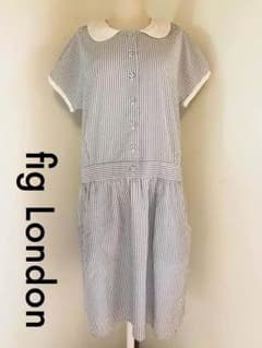 【るい様専用】fig London 丸襟ストライプワンピースのサムネイル
