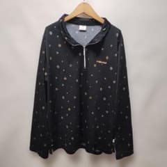 HEADドット柄 ポリ素材ハーフジップ テニス等スポーツウェア 4Lクロスプラス